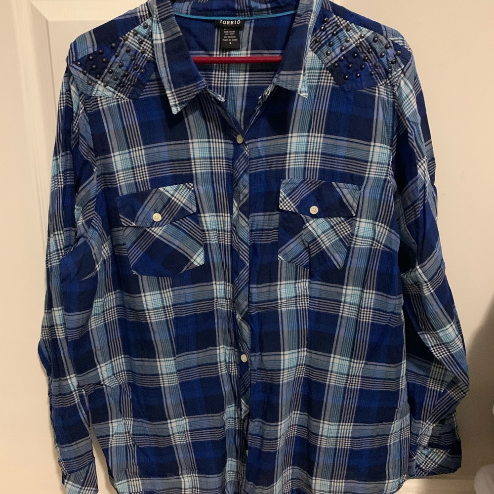 COPY - Blue plaid shirt